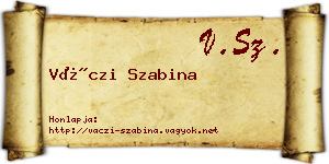 Váczi Szabina névjegykártya