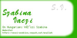 szabina vaczi business card